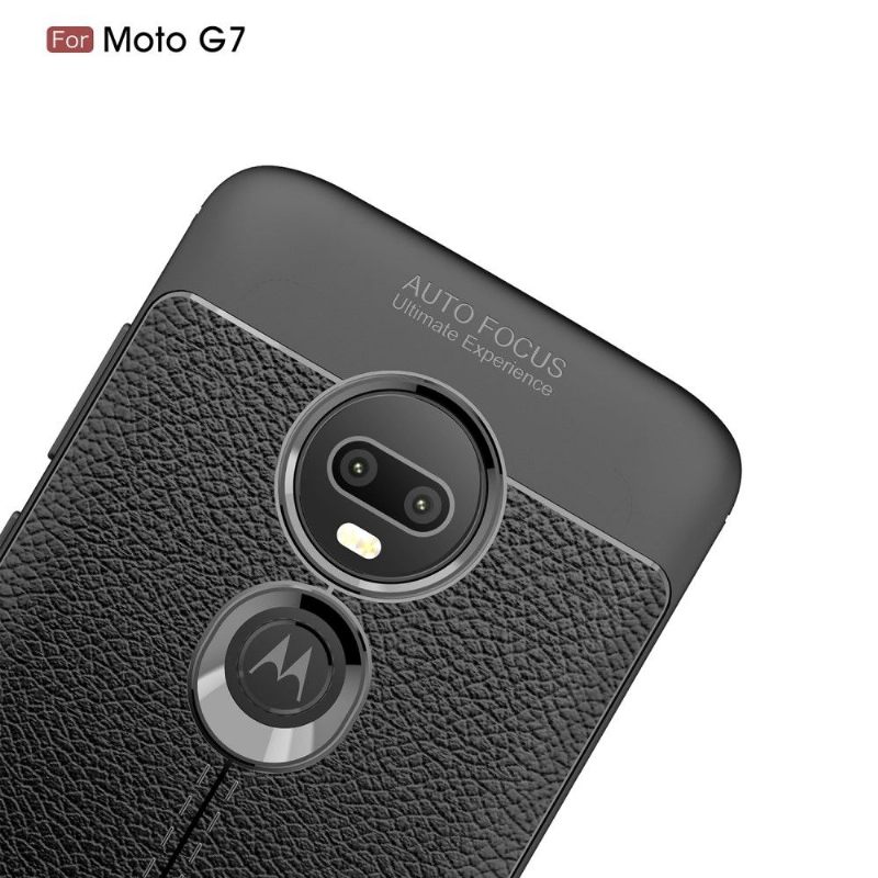 θηκη κινητου Motorola Moto G7 Ζελ Φινιρίσματος Από Ψεύτικο Δέρμα