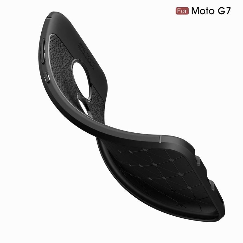 θηκη κινητου Motorola Moto G7 Ζελ Φινιρίσματος Από Ψεύτικο Δέρμα