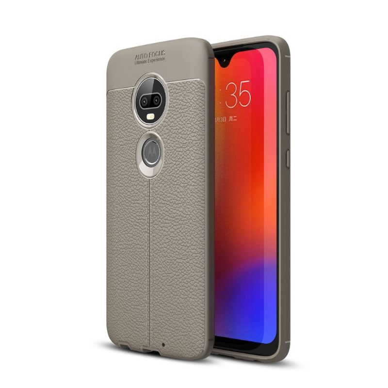 θηκη κινητου Motorola Moto G7 Ζελ Φινιρίσματος Από Ψεύτικο Δέρμα