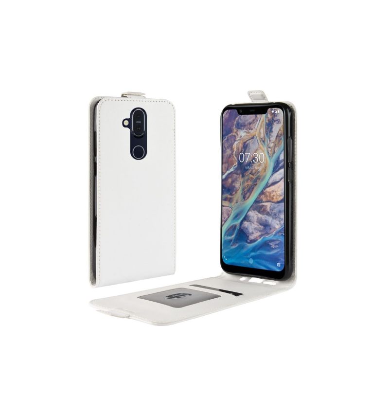 Κάλυμμα Nokia 8.1 Θήκη Flip Faux Leather Vertical