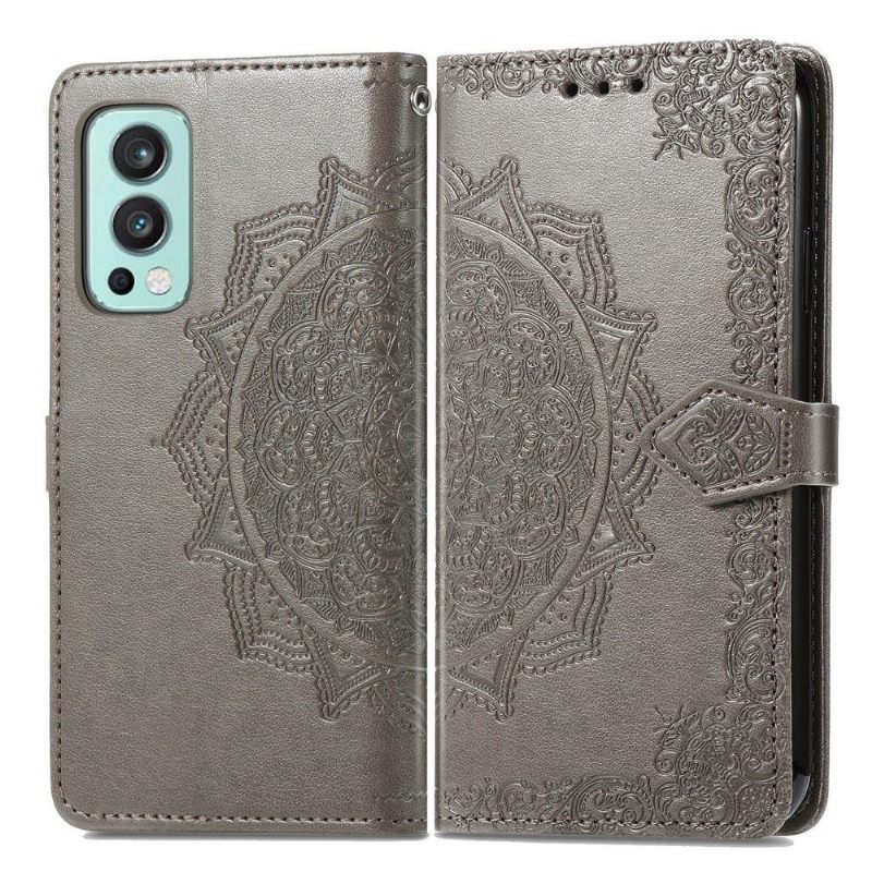 Κάλυμμα OnePlus Nord 2 5G Mandala Relief Faux Leather