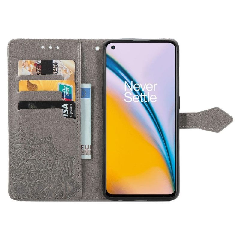 Κάλυμμα OnePlus Nord 2 5G Mandala Relief Faux Leather