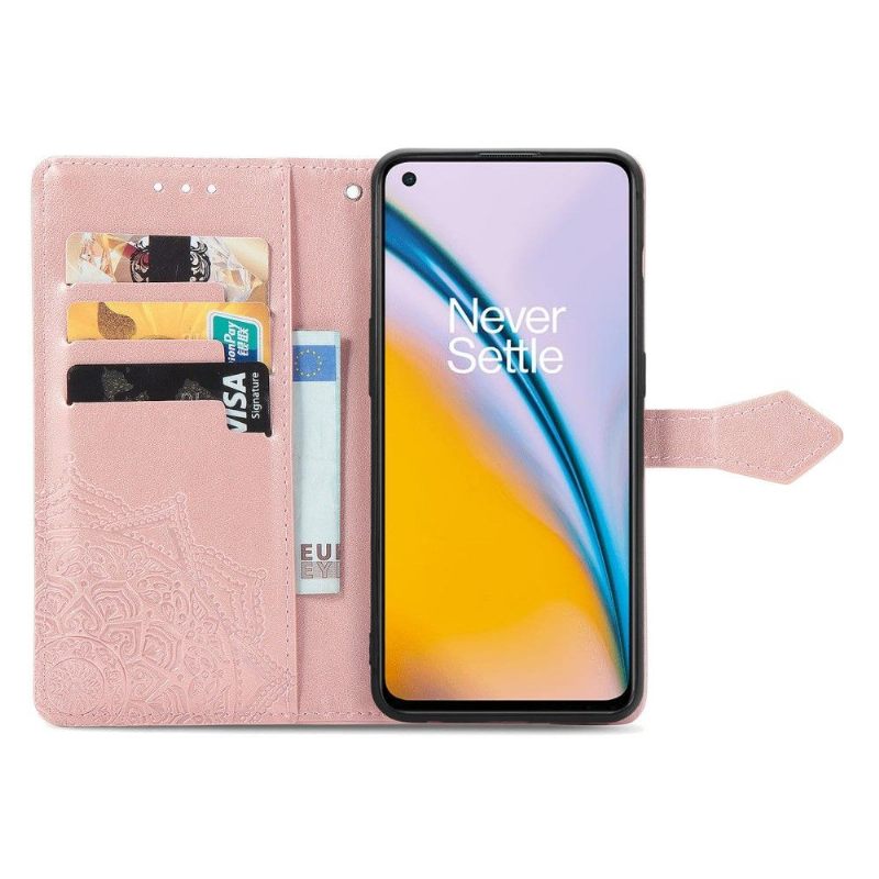 Κάλυμμα OnePlus Nord 2 5G Mandala Relief Faux Leather