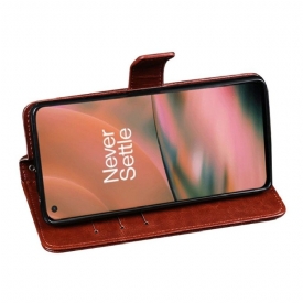 Κάλυμμα OnePlus Nord 2 5G Θήκη Flip Idewei Folio Leather Effect