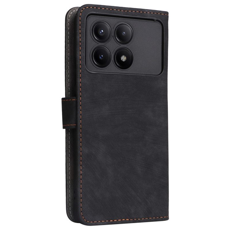 Δερματινη Θηκη Poco X6 Pro 5g Suede Effect Rfid Protection And Lanyard