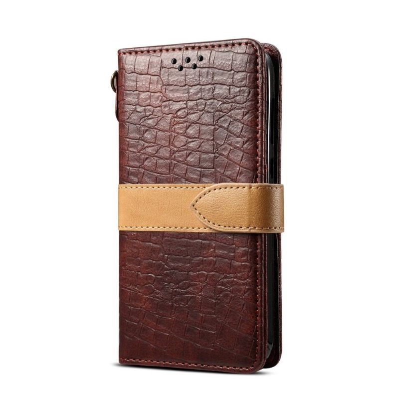 Θήκη Flip iPhone 11 Pro Imitation Croco Leather Effect