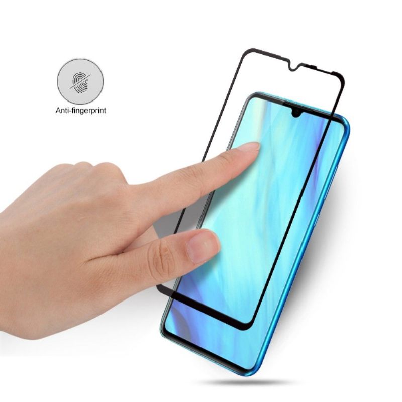 Huawei P30 - Full Size Tempered Glass Screen Protector - Μαύρο