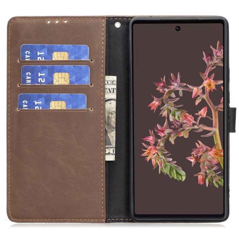 Θήκη Flip Google Pixel 6a δερματινη θηκη Retro Faux Leather Folio