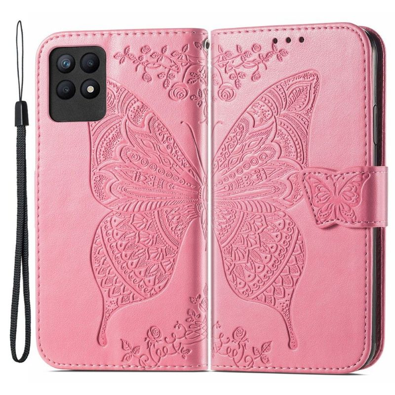 δερματινη θηκη Realme 8i Butterfly Relief