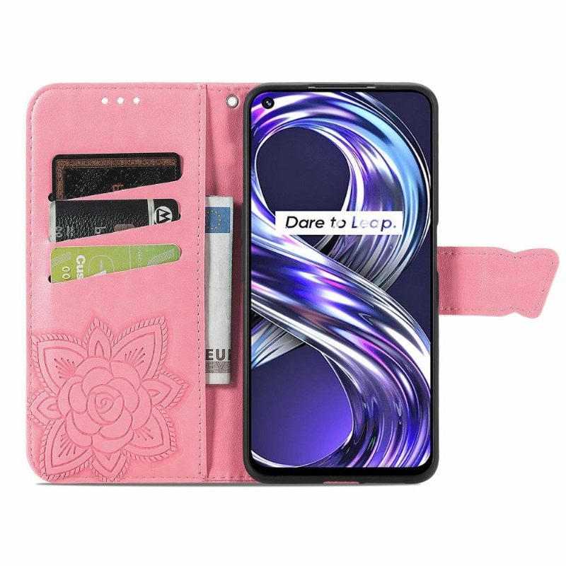 δερματινη θηκη Realme 8i Butterfly Relief