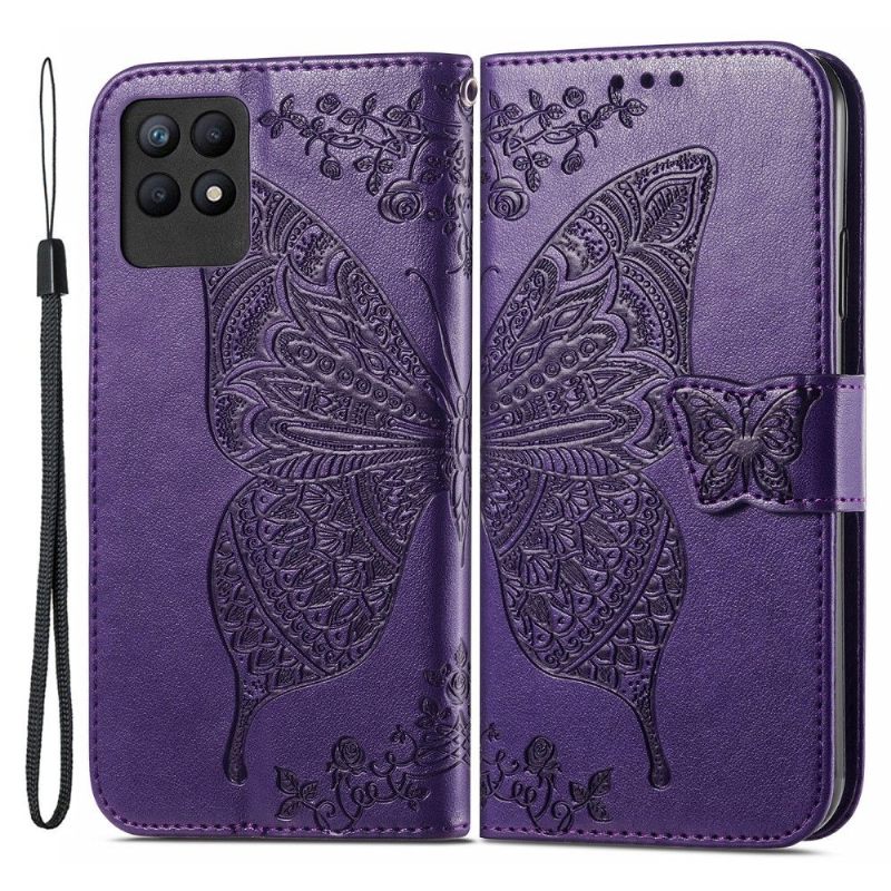 δερματινη θηκη Realme 8i Butterfly Relief