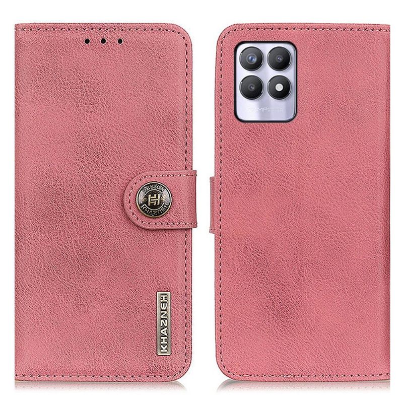 Κάλυμμα Realme 8i Κάτοχος Κάρτας Khazneh Leather Effect