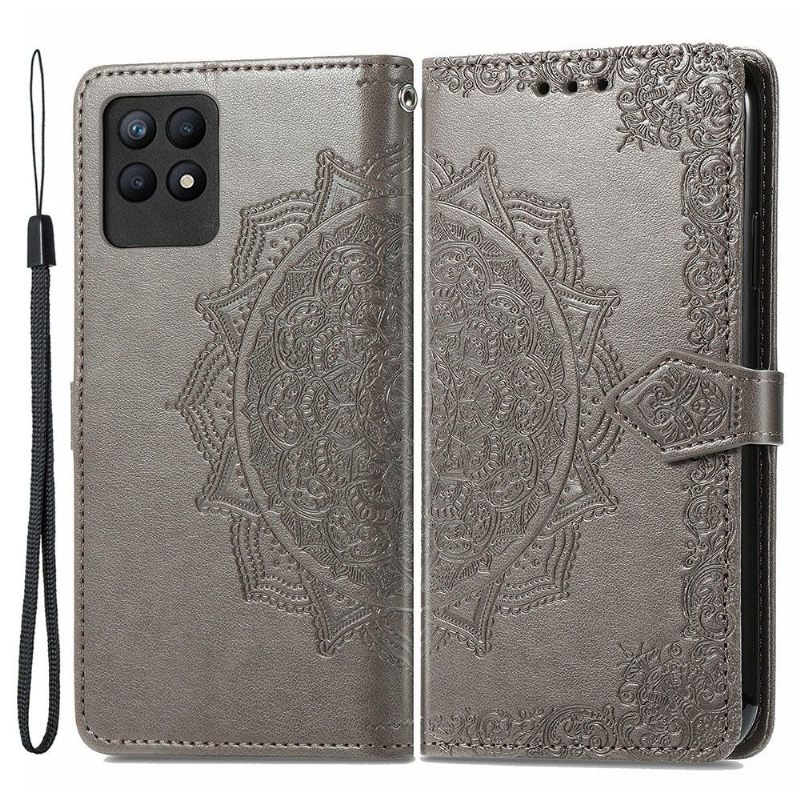 Κάλυμμα Realme 8i Mandala Relief Faux Leather