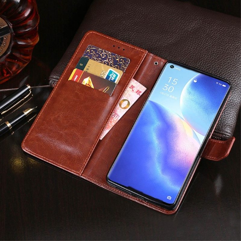 Κάλυμμα Oppo Find X3 Neo Θήκη Flip Idewei Folio Leather Effect