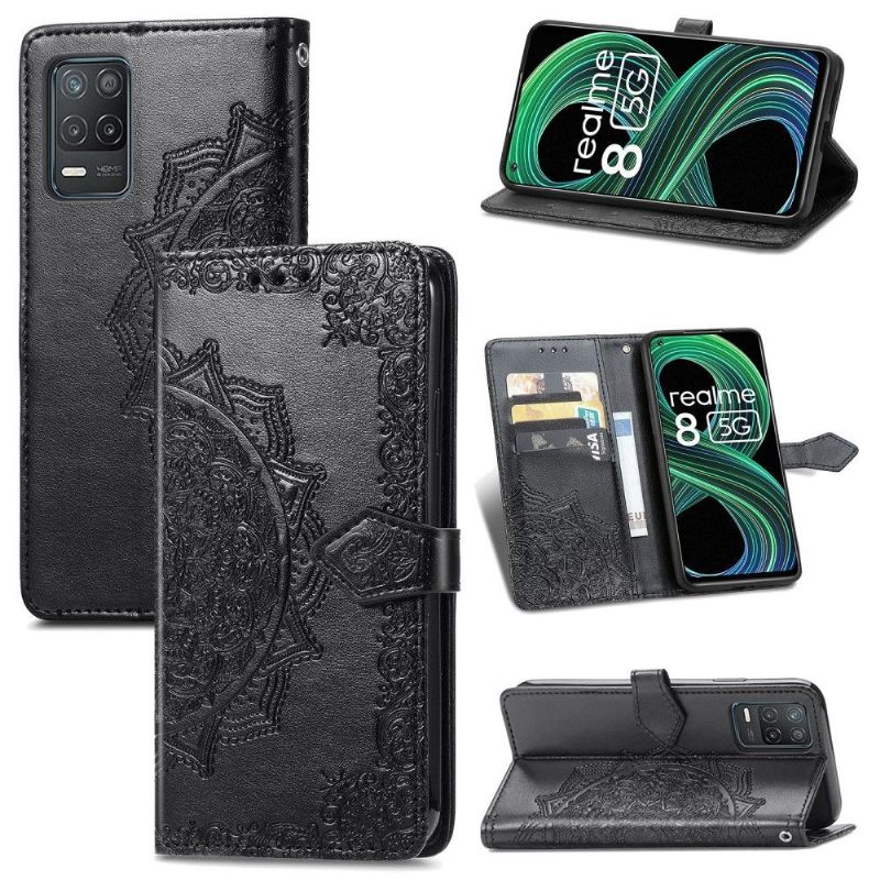 Κάλυμμα Realme 8 5G Mandala Relief Faux Leather