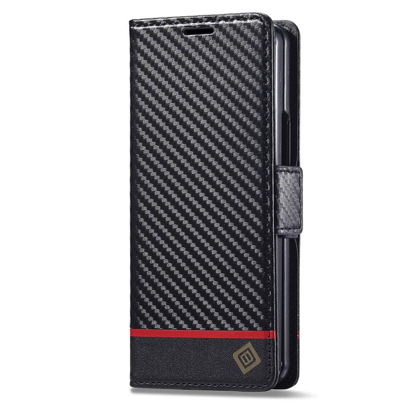 Δερματινη Θηκη Samsung Galaxy Z Fold 5 Carbon Fiber Lc.imeeke