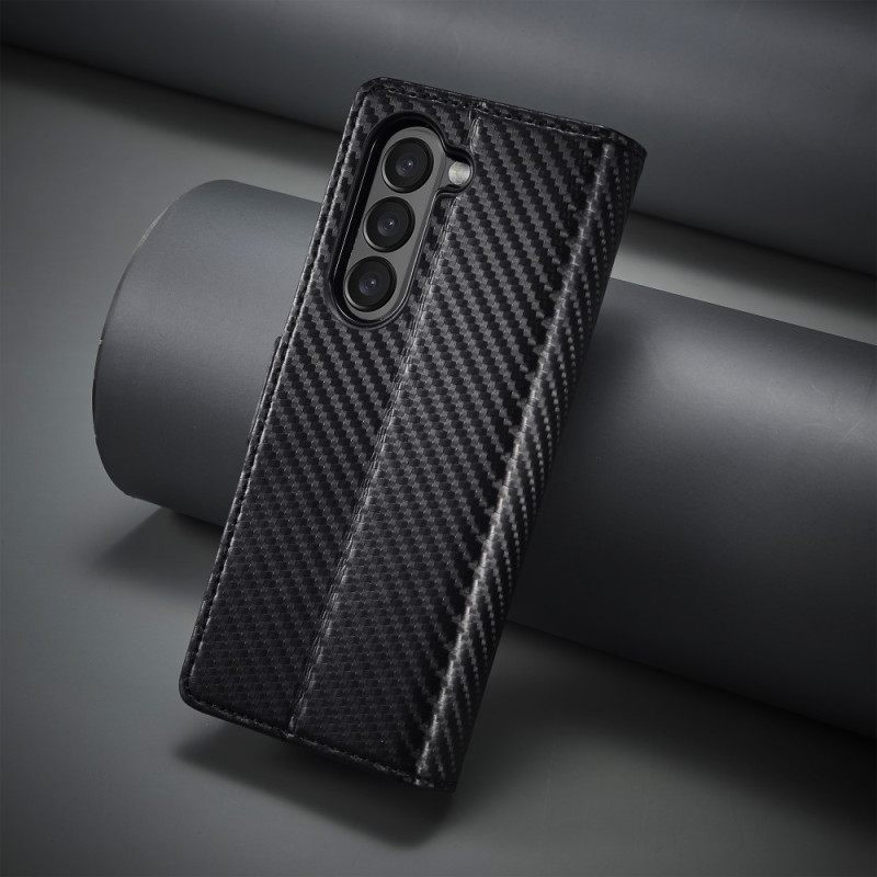 Δερματινη Θηκη Samsung Galaxy Z Fold 5 Carbon Fiber Lc.imeeke