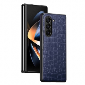 Κάλυμμα Samsung Galaxy Z Fold 5 Θήκες Κινητών Δέρμα Κροκόδειλου