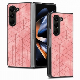 Κάλυμμα Samsung Galaxy Z Fold 5 Θήκες Κινητών Γεωμετρικά Μοτίβα Από Ψεύτικο Δέρμα