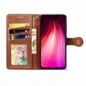 Θήκη Flip Xiaomi Redmi Note 8 2021 Δερμάτινη Κάρτα Indila Faux