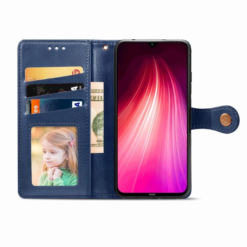 Θήκη Flip Xiaomi Redmi Note 8 2021 Δερμάτινη Κάρτα Indila Faux