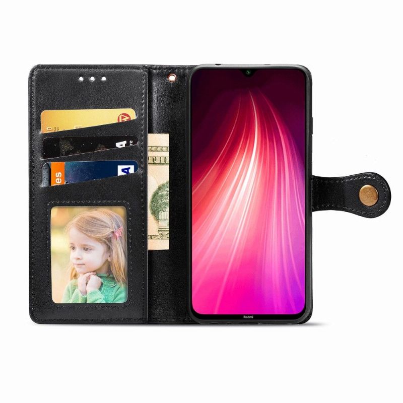 Θήκη Flip Xiaomi Redmi Note 8 2021 Δερμάτινη Κάρτα Indila Faux