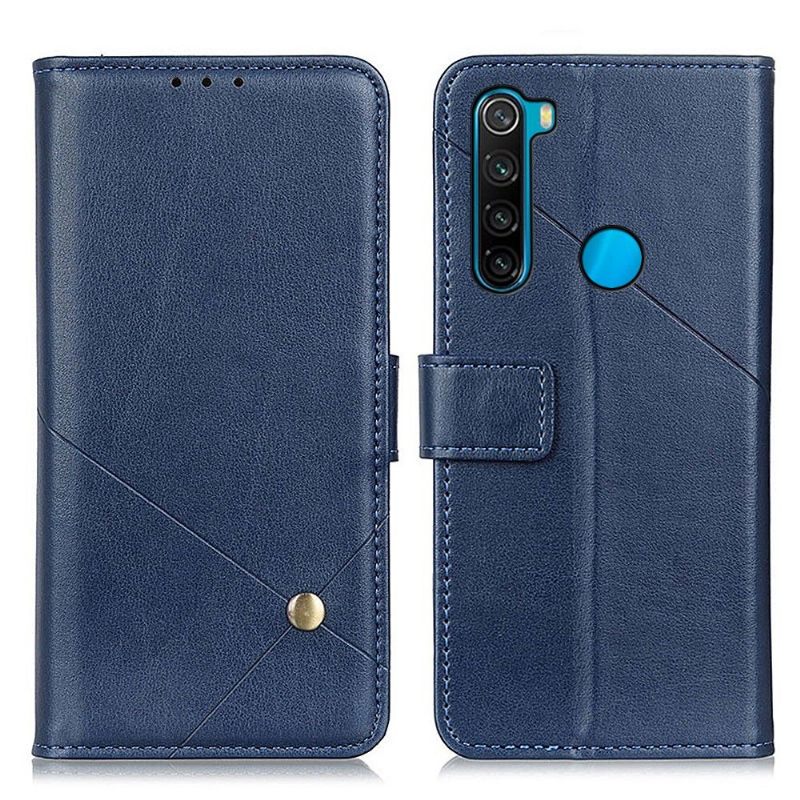 Θήκη Flip Xiaomi Redmi Note 8 2021 δερματινη θηκη Faux Leather Flap Με Πριτσίνι