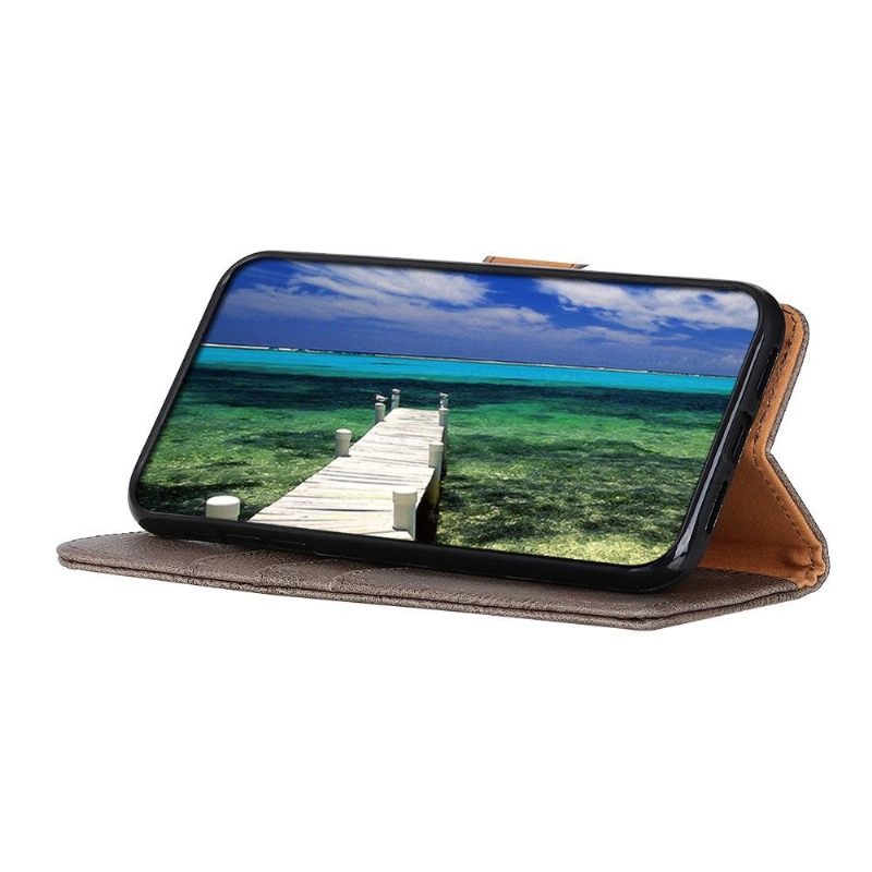 Θήκη Flip Xiaomi Redmi Note 8 2021 Κάτοχος Κάρτας Khazneh Leather Effect