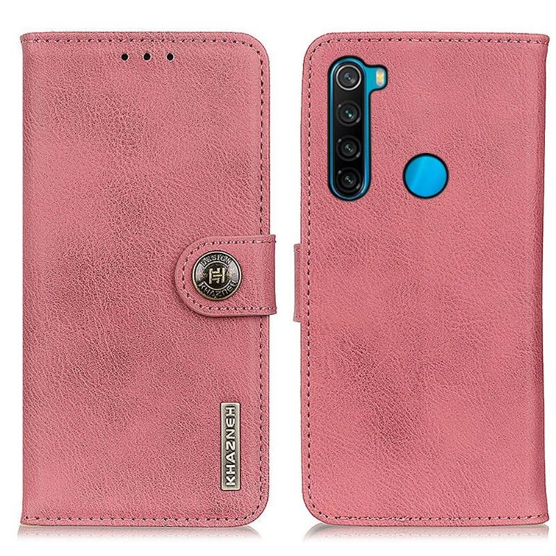 Θήκη Flip Xiaomi Redmi Note 8 2021 Κάτοχος Κάρτας Khazneh Leather Effect