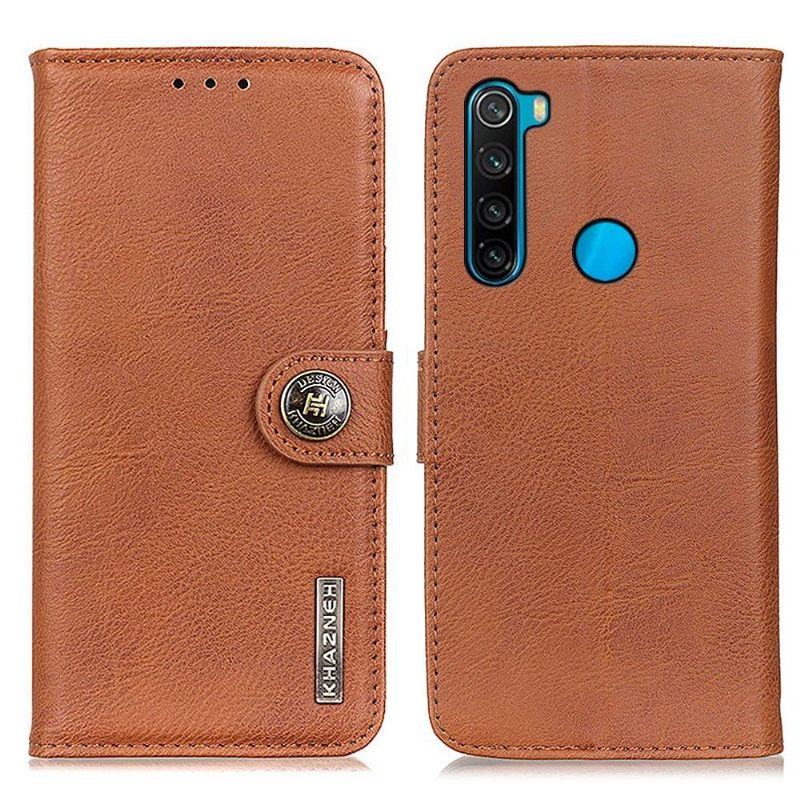 Θήκη Flip Xiaomi Redmi Note 8 2021 Κάτοχος Κάρτας Khazneh Leather Effect