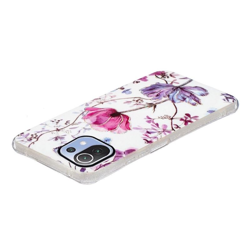 θηκη κινητου Xiaomi Mi 11 Lite 5G NE / Mi 11 Lite / Mi 11 Lite 5G Silicone Violet Flower