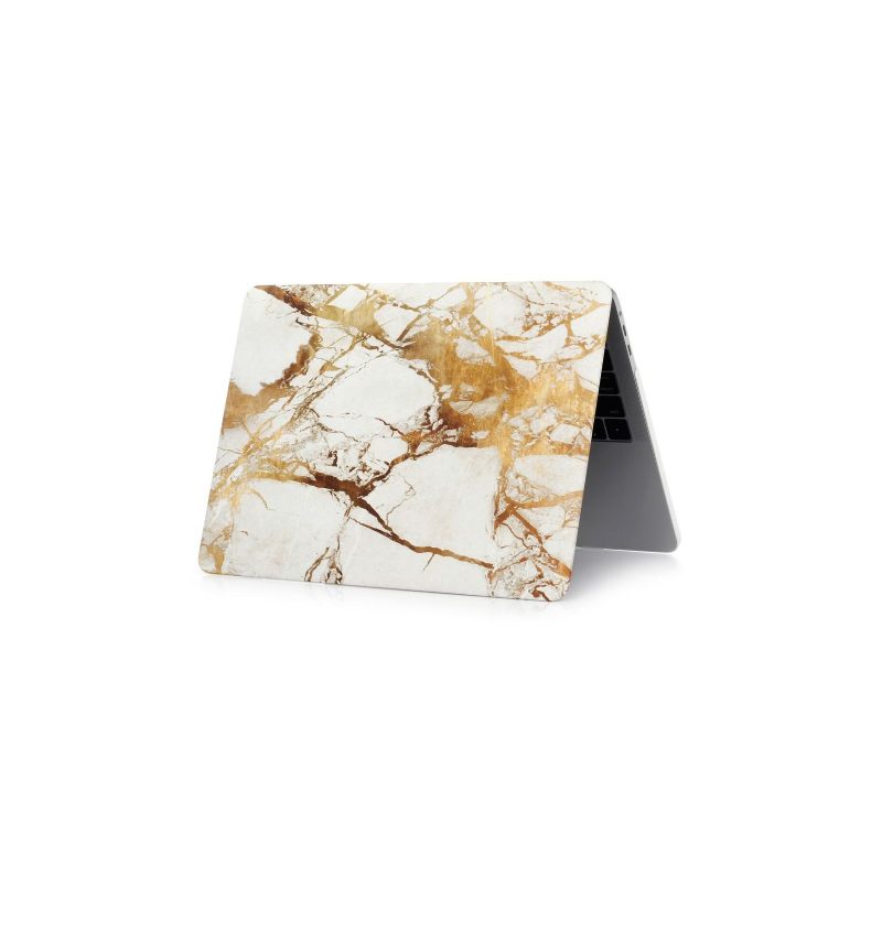 Macbook Air 13 Inches 2018 - Marble Hard Shell - Gold