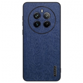 Κάλυμμα Realme 12 Pro / 12 Pro Plus Faux Leather Wood Style Σιλικόνης