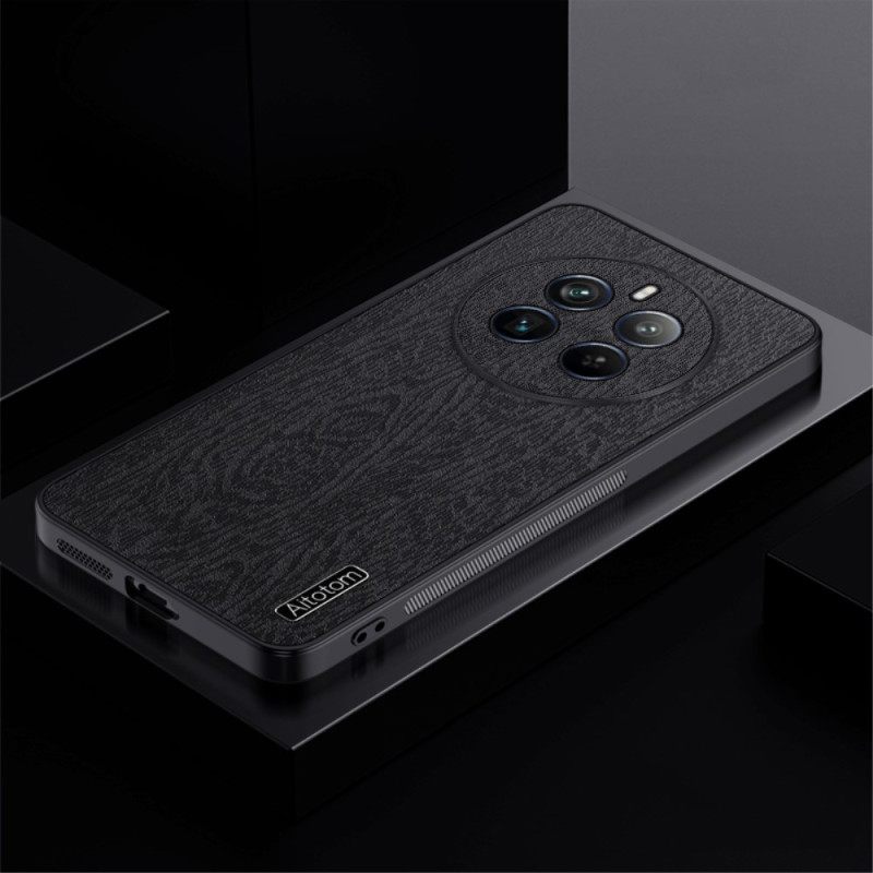 Κάλυμμα Realme 12 Pro / 12 Pro Plus Faux Leather Wood Style Σιλικόνης