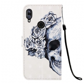 Κάλυμμα Xiaomi Redmi Note 7 Skull Flowers