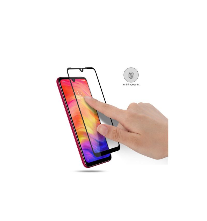 Xiaomi Redmi Note 7 - Full Size Tempered Glass Screen Protector - Μαύρο