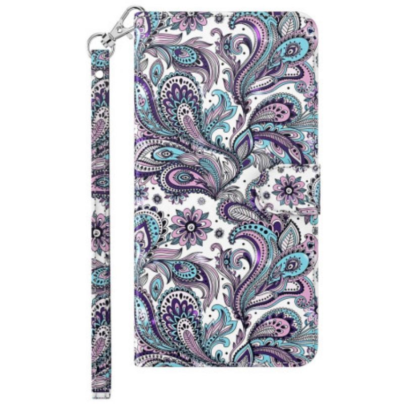 Κάλυμμα Moto G73 5G με κορδονι Strappy Paisley Pattern