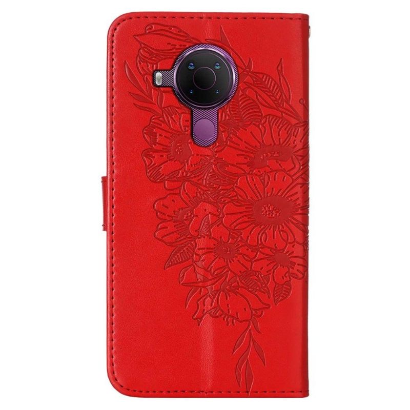 Κάλυμμα Nokia 3.4 / Nokia 5.4 Κάτοχος Κάρτας Butterfly Flower