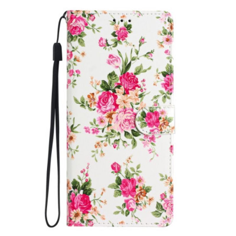 Κάλυμμα Samsung Galaxy A54 5G με κορδονι Strap Liberty Flowers