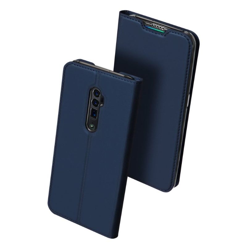 Κάλυμμα Oppo Reno 10x Zoom Business Imitation Leather - Navy Blue