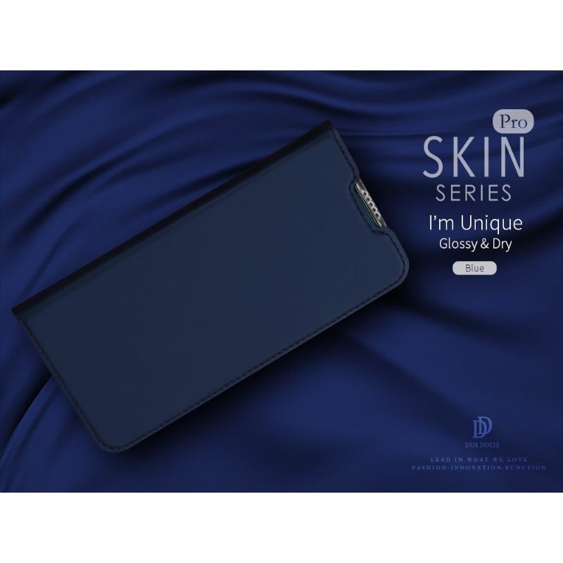 Κάλυμμα Oppo Reno 10x Zoom Business Imitation Leather - Navy Blue