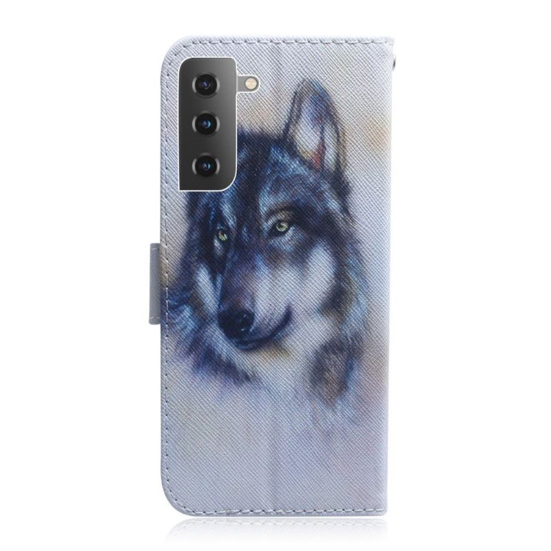 Θήκη Flip Samsung Galaxy S22 Plus 5G Λειτουργία Υποστήριξης Wolf