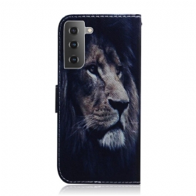 Θήκη Flip Samsung Galaxy S22 Plus 5G Lion Pattern