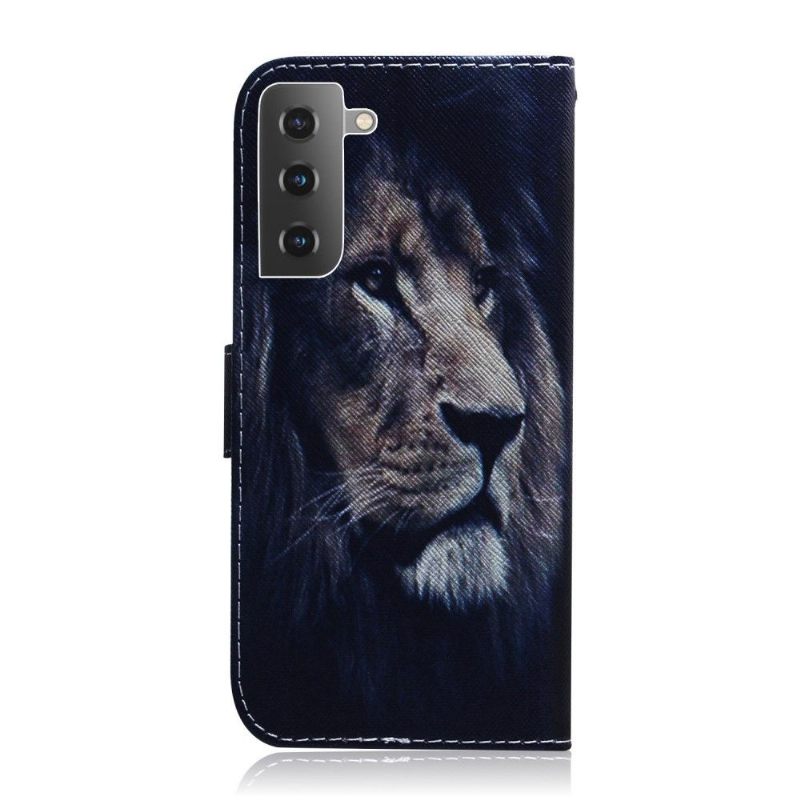 Θήκη Flip Samsung Galaxy S22 Plus 5G Lion Pattern