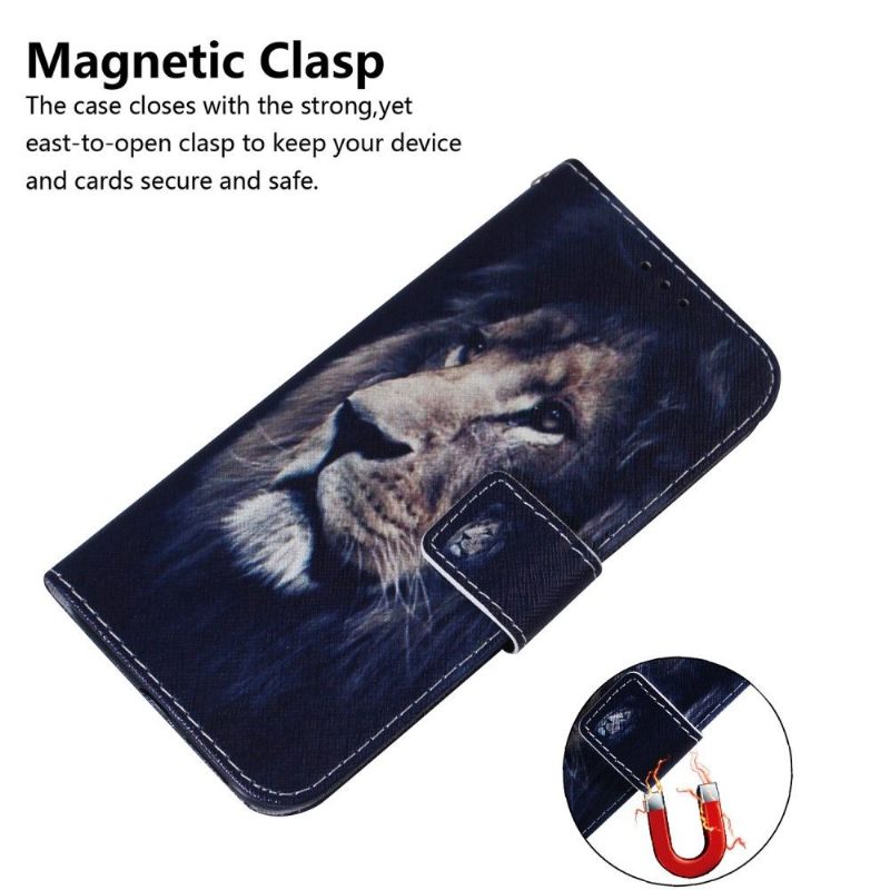 Θήκη Flip Samsung Galaxy S22 Plus 5G Lion Pattern