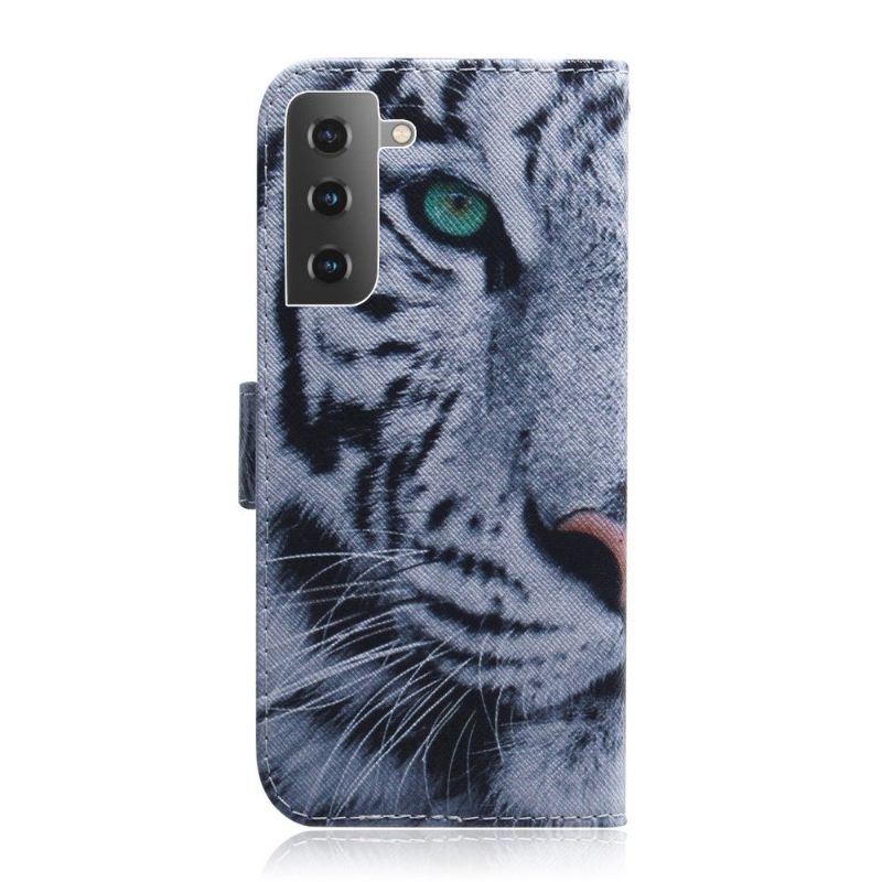 θηκη πορτοφολι Samsung Galaxy S22 Plus 5G Tiger Pattern Λειτουργία Υποστήριξης