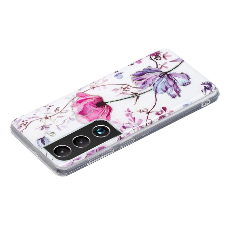 Θήκη Samsung Galaxy S22 Plus 5G Silicone Violet Flower