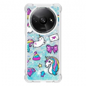 Κάλυμμα Poco C61 Little Unicorn Glitter