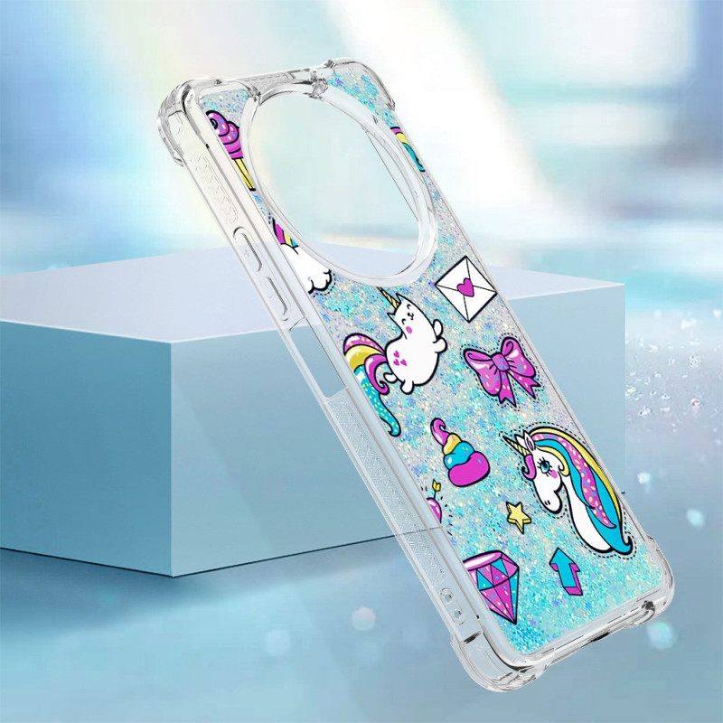 Κάλυμμα Poco C61 Little Unicorn Glitter