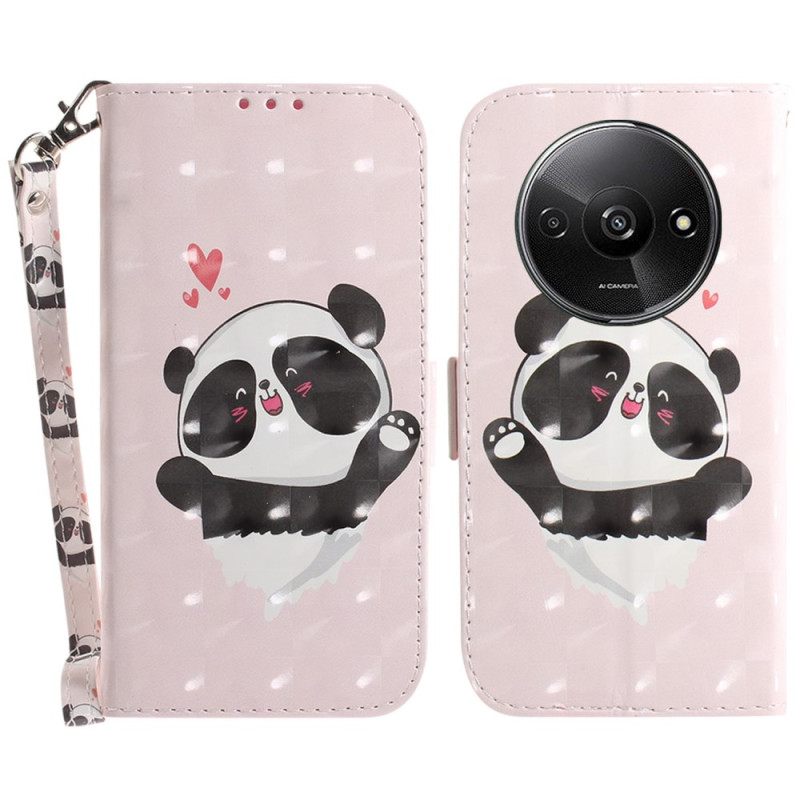 Θηκη Κινητου Poco C61 Panda Love With Strap